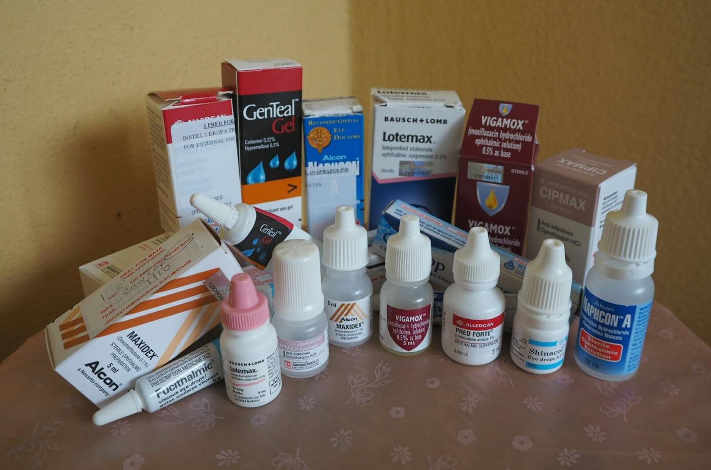 Ophthalmic eye drop medications