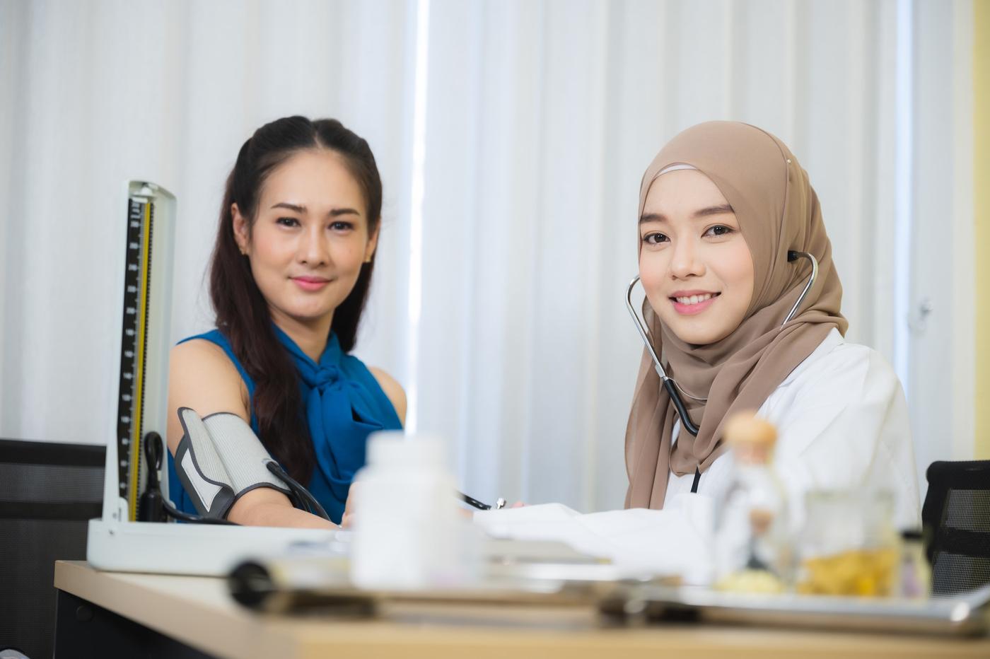 Doctor explaining health examination results to a patient